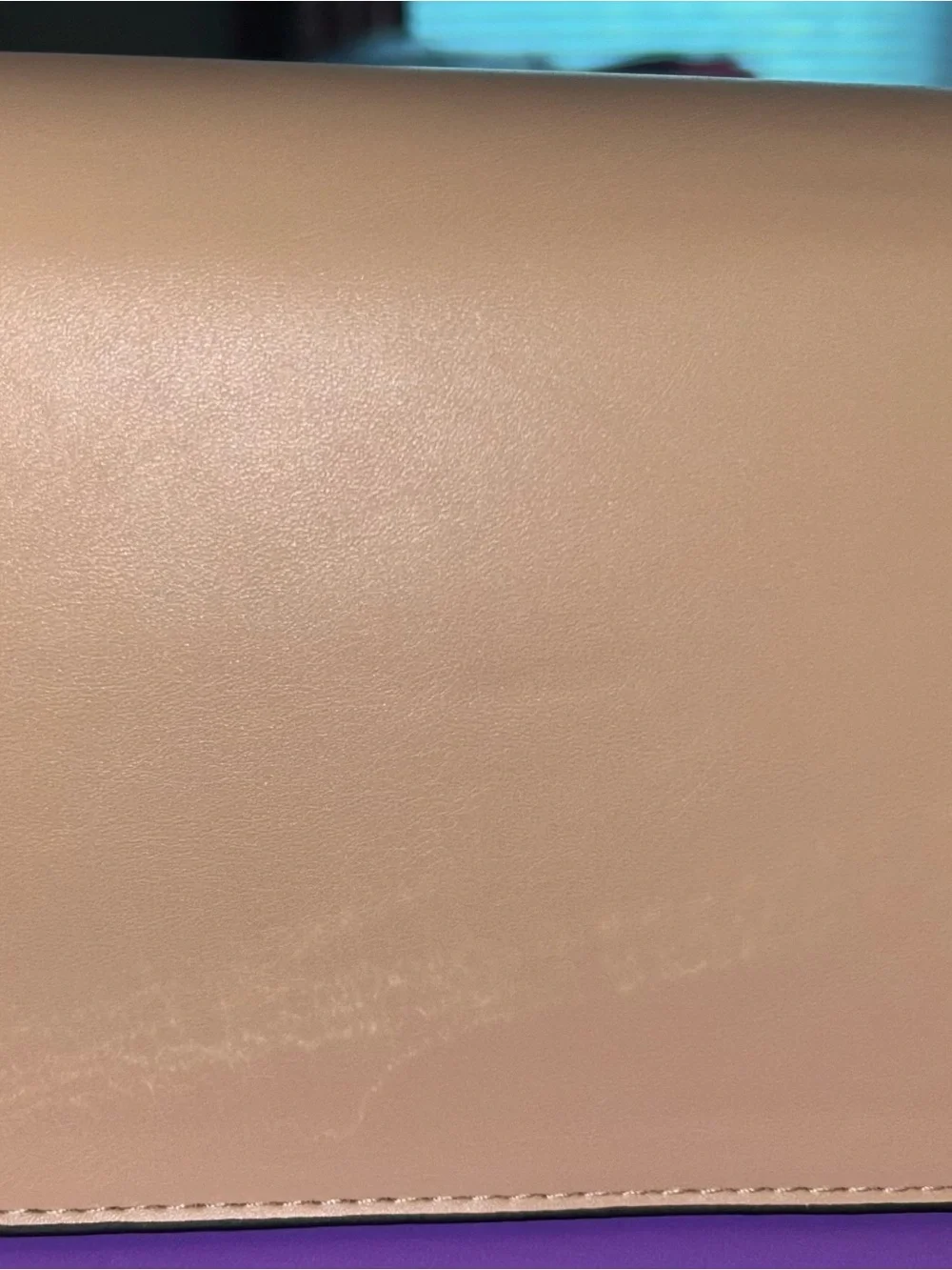 Inspired Coach Nude Leather Clasp Crossbody - Picture 6 of 6